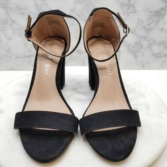 Steve Madden 6 Beella black strappy chunky heels - Picture 2 of 9